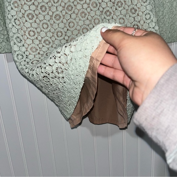 Victoria Beckham For Target Size XS lace long sleeve mint color dress - Picture 6 of 6